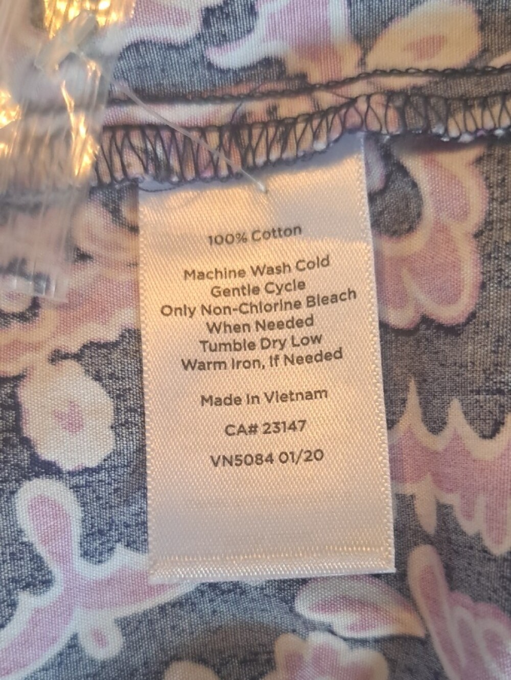 Talbots Size 16P Lavendar & Navy Sleeveless Fit & Flare Printed Midi Dress - Picture 6 of 10